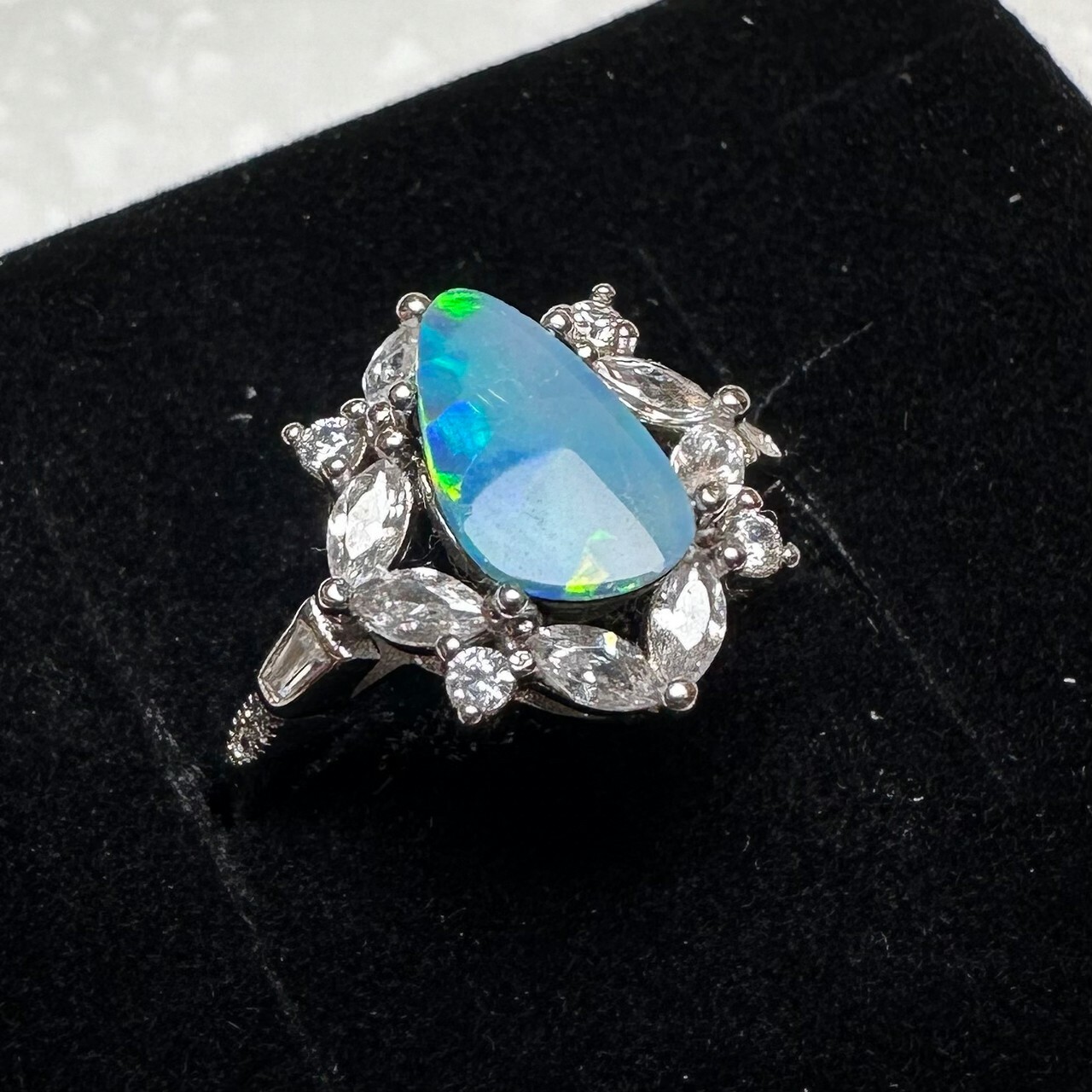 925銀戒指 蛋白石戒指