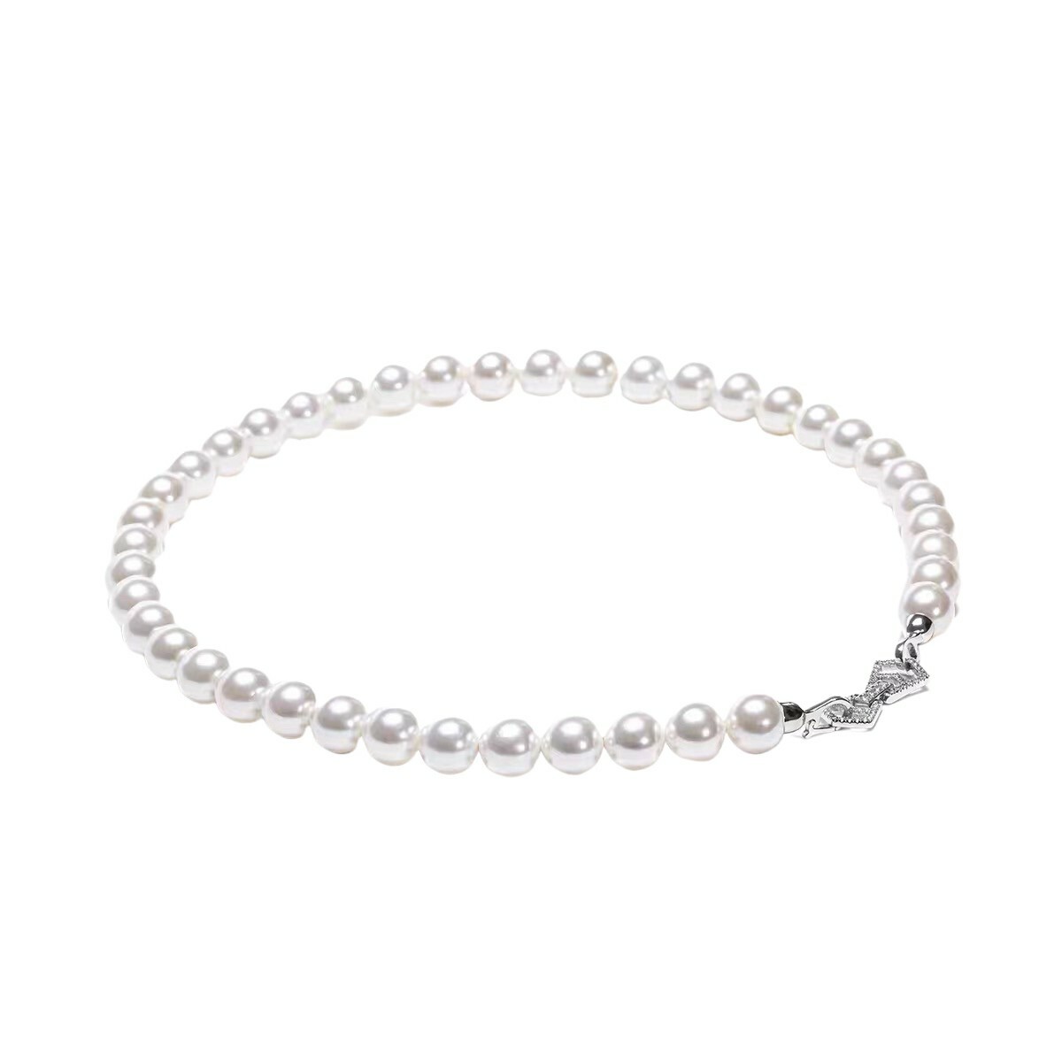 蝴蝶結珍珠 925銀項鍊