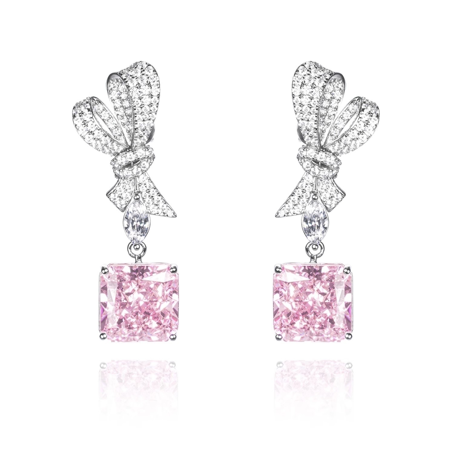 蝴蝶結耳釘 925銀耳環