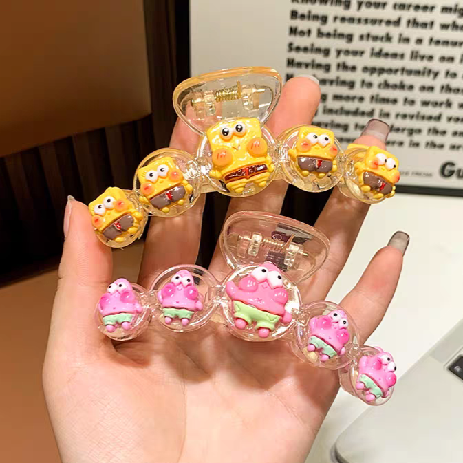 SpongeBob SquarePants + Patrick Star ~ Cute Cartoon Childlike Hair Claw