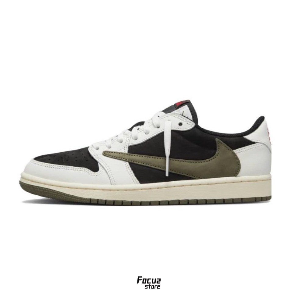 【Focus Store】現貨秒發 Travis Scott x Wmns Air Jordan 1 Retro Low "Olive"倒鉤  DZ4137-106