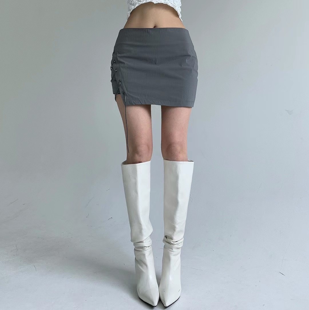 🇰🇷韓國 側綁帶 開衩 短裙 褲裙