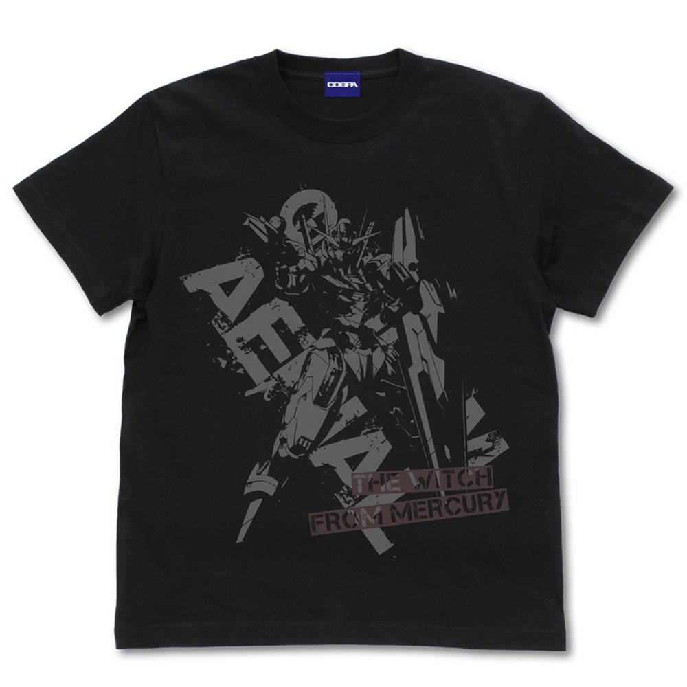 Cospa 0519 ガンダム・エアリアル Tシャツ [機動戦士ガンダム 水星の魔女] BLACK