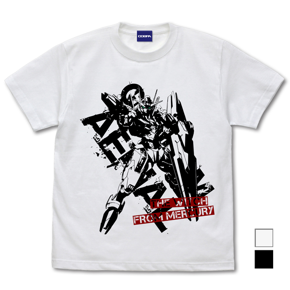 Cospa 0519 ガンダム・エアリアル Tシャツ [機動戦士ガンダム 水星の魔女] WHITE