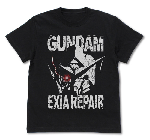 Cospa 0819 機動戦士ｶﾞﾝﾀﾞﾑ00 ｶﾞﾝﾀﾞﾑｴｸｼｱﾘﾍﾟｱ ﾍｯﾄﾞ Tｼｬﾂ/BLACK