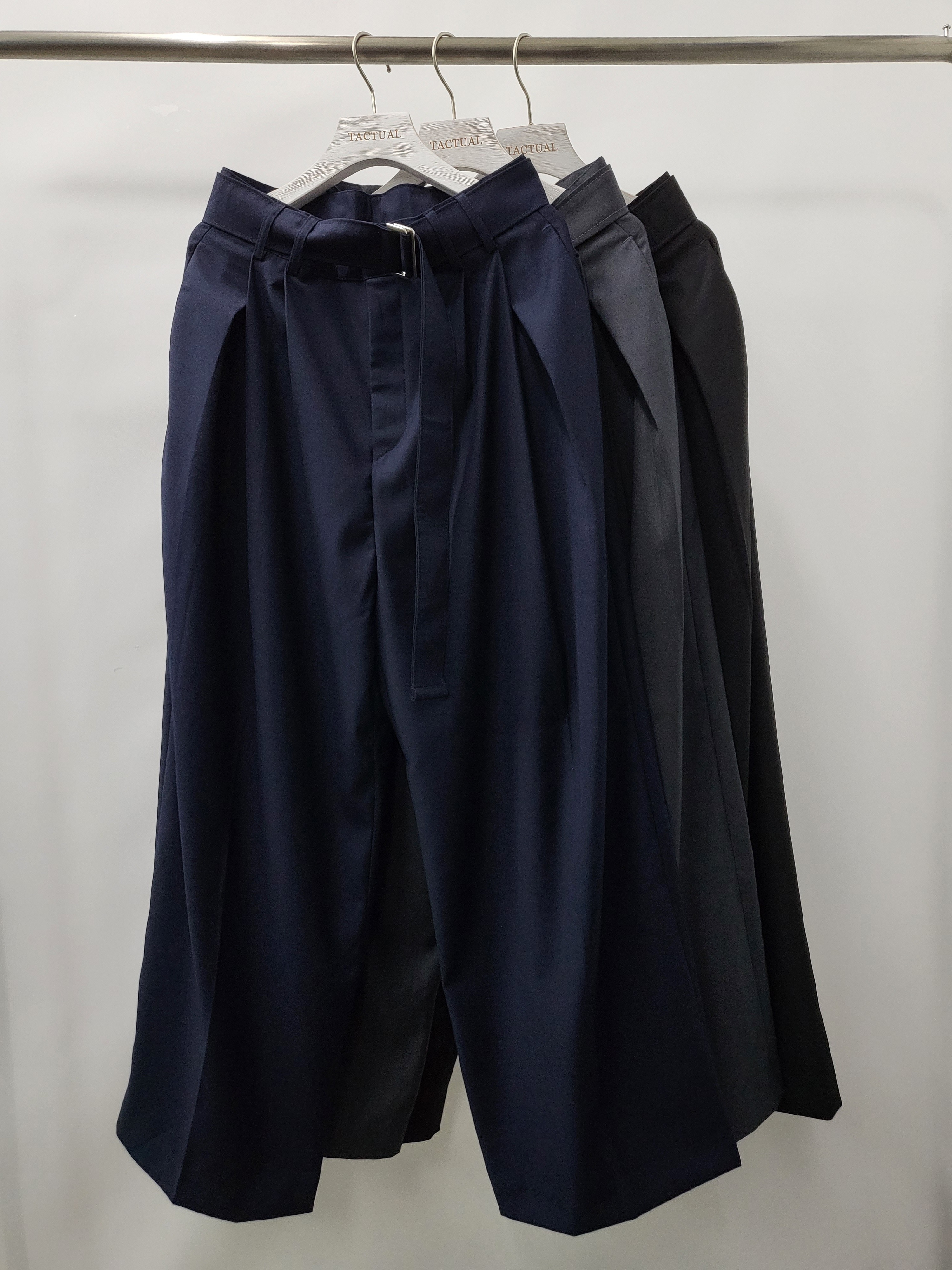 淨色連腰帶鬆身西褲 P2596