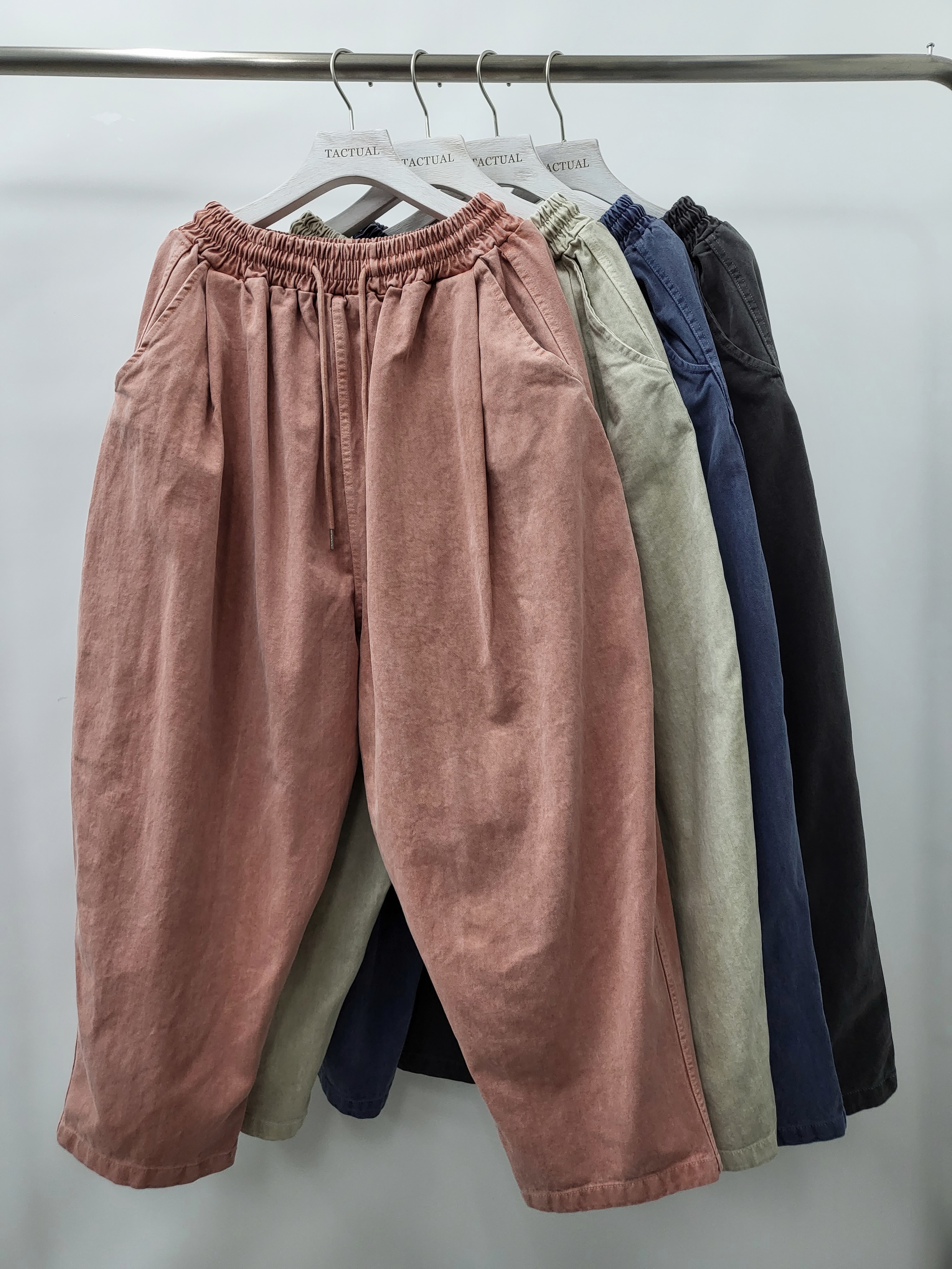 淨色洗水鬆身褲 P2594