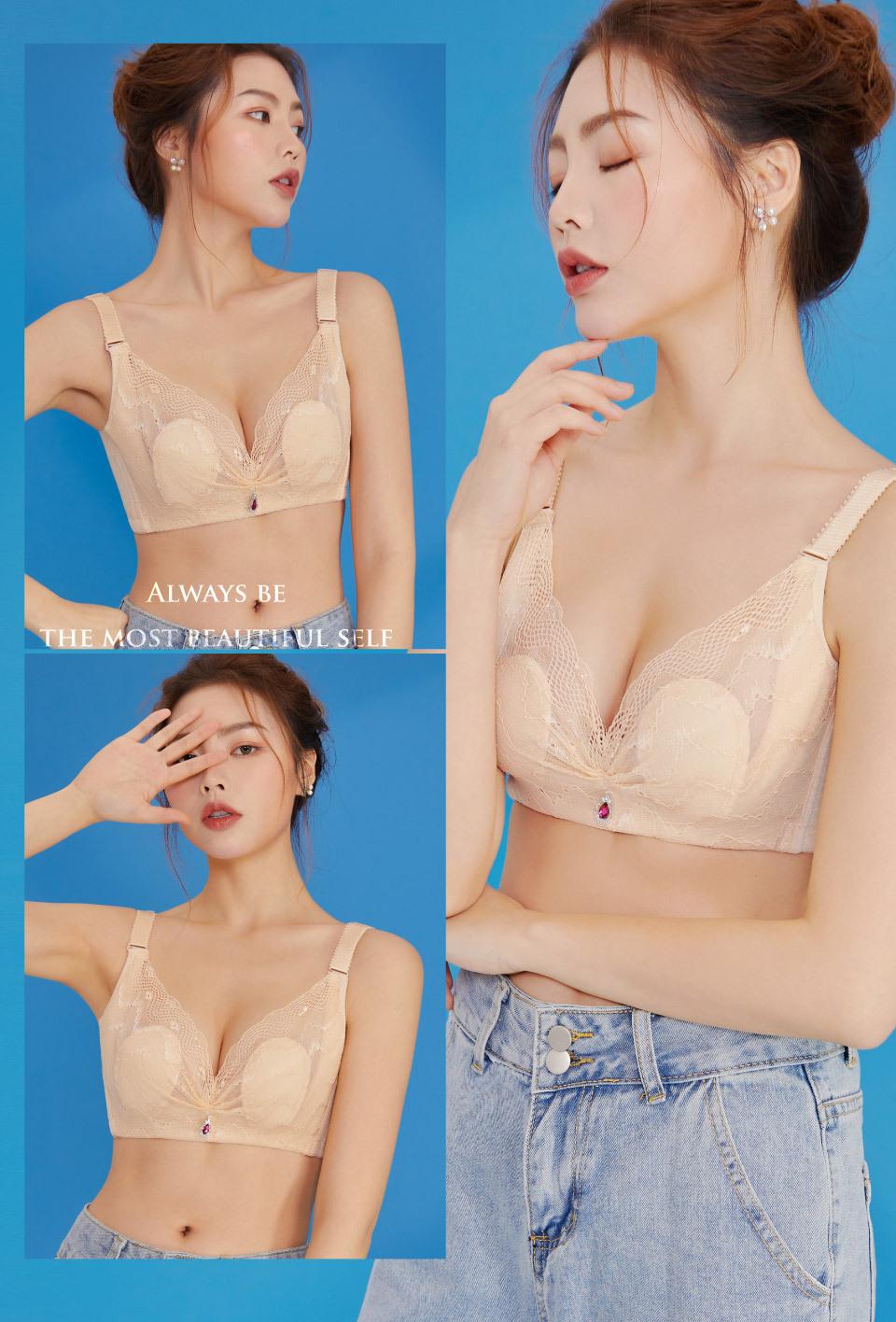 Olivia無鋼圈加大碼透氣柔棉內衣