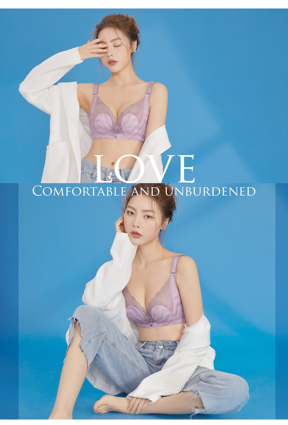 Olivia無鋼圈加大碼透氣柔棉內衣