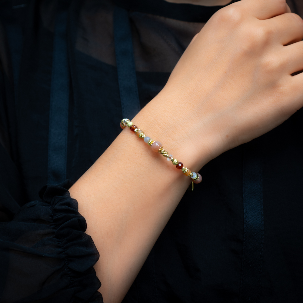 兒時的存檔點｜橙月光橙石榴手鍊 C1545