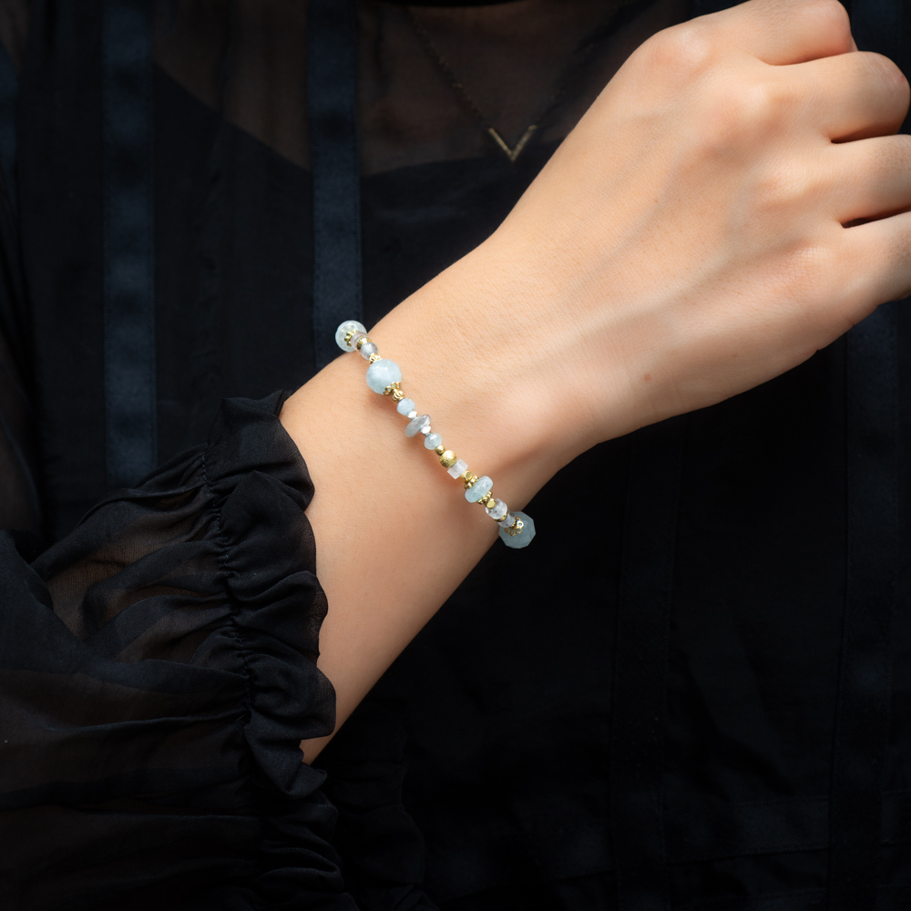 用溫柔開一扇窗｜海藍寶拉長石手鍊 C1550