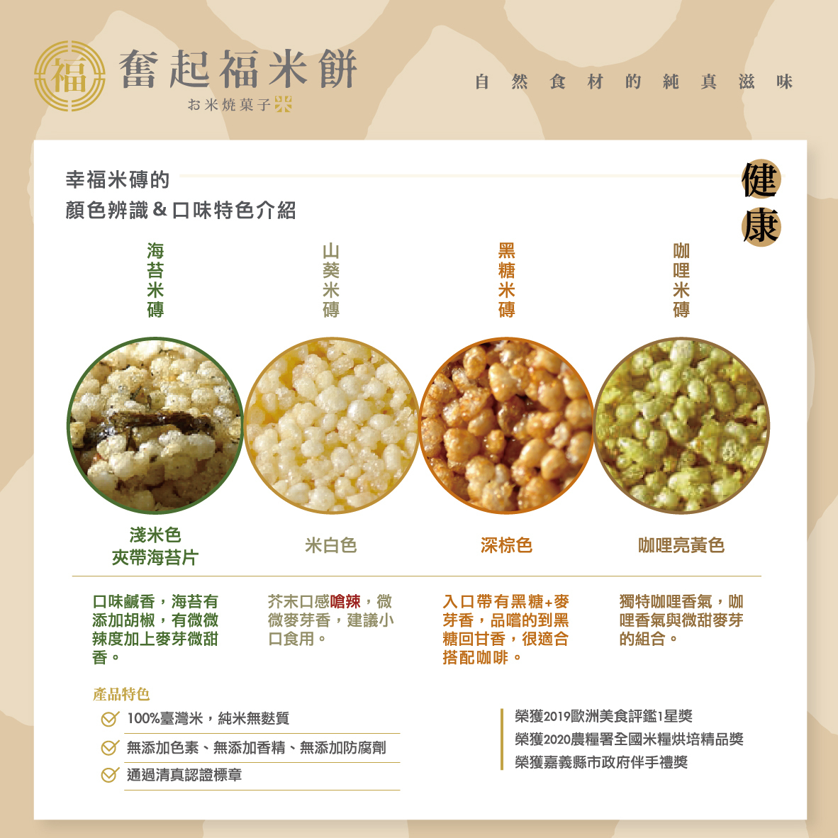 米磚-顏色辨識＆口味特色介紹