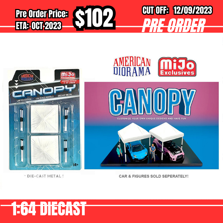 PO-$102 * American Diorama * 1:64 Figure Set - CANOPY White Set [OD04/09]