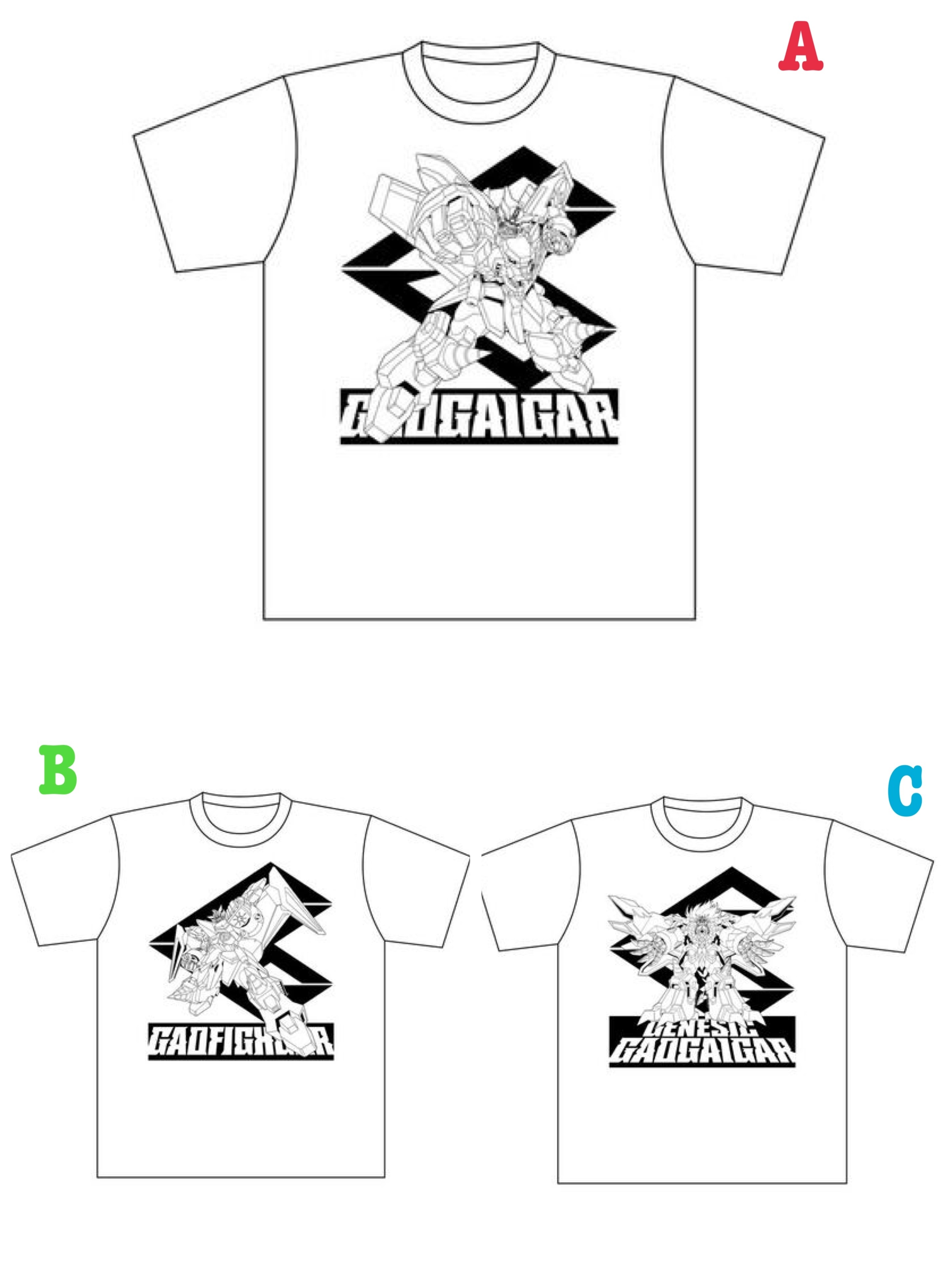 Pbandai 預訂2023/11月 勇者王ｶﾞｵｶﾞｲｶﾞｰ Tｼｬﾂ(全3種)