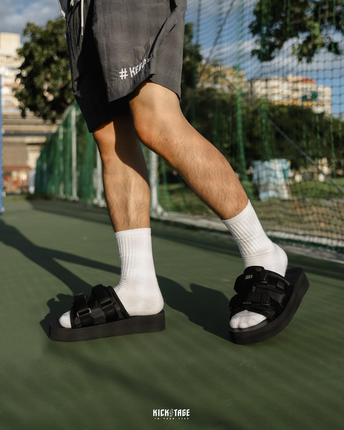 [出清商品售出無退換] SUICOKE MOTO-VPO OG-056VPO 黑色 厚底 魔鬼氈 拖鞋 VIBRAM 黃金大底【SK22056VPOBK】