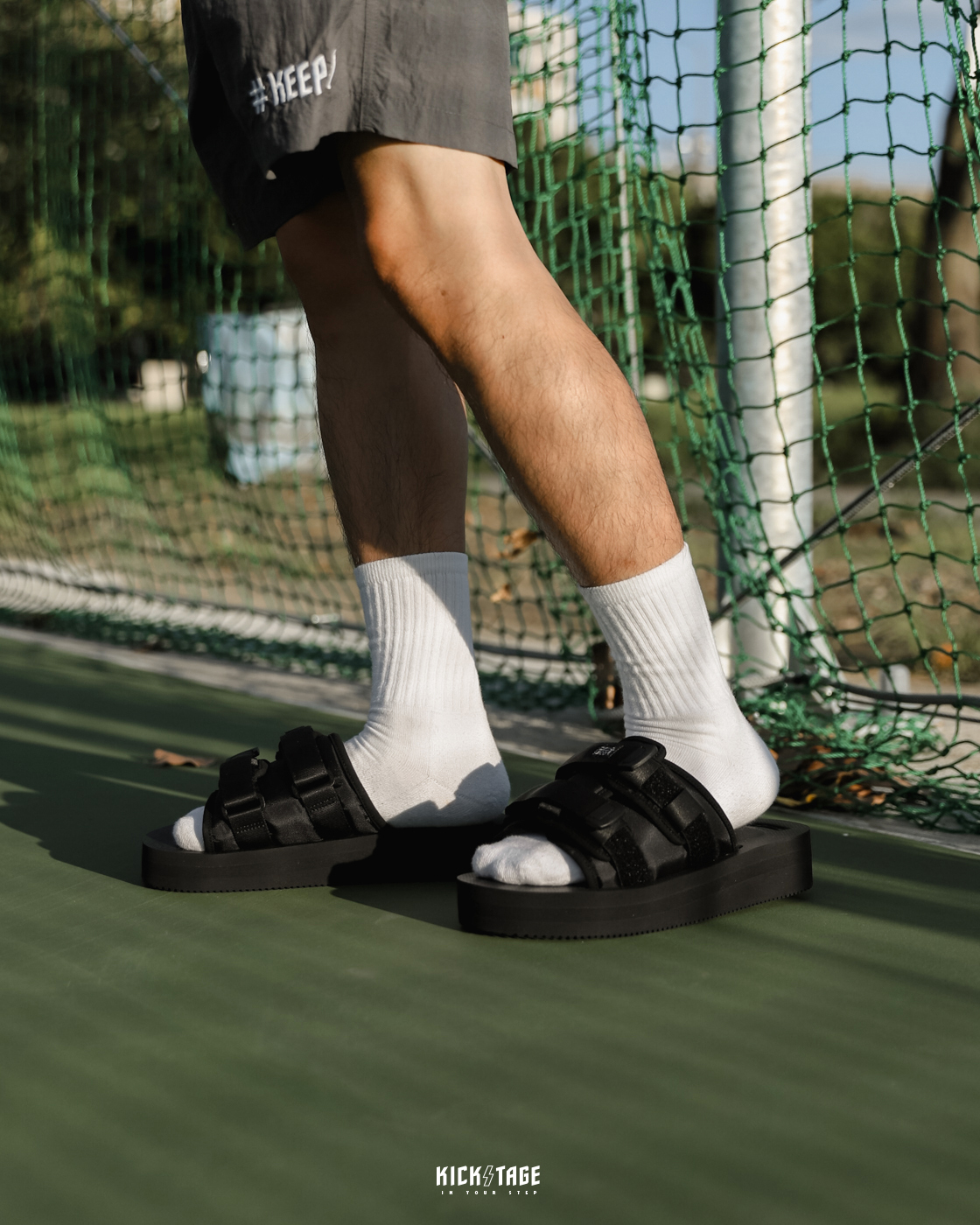 [出清商品售出無退換] SUICOKE MOTO-VPO OG-056VPO 黑色 厚底 魔鬼氈 拖鞋 VIBRAM 黃金大底【SK22056VPOBK】