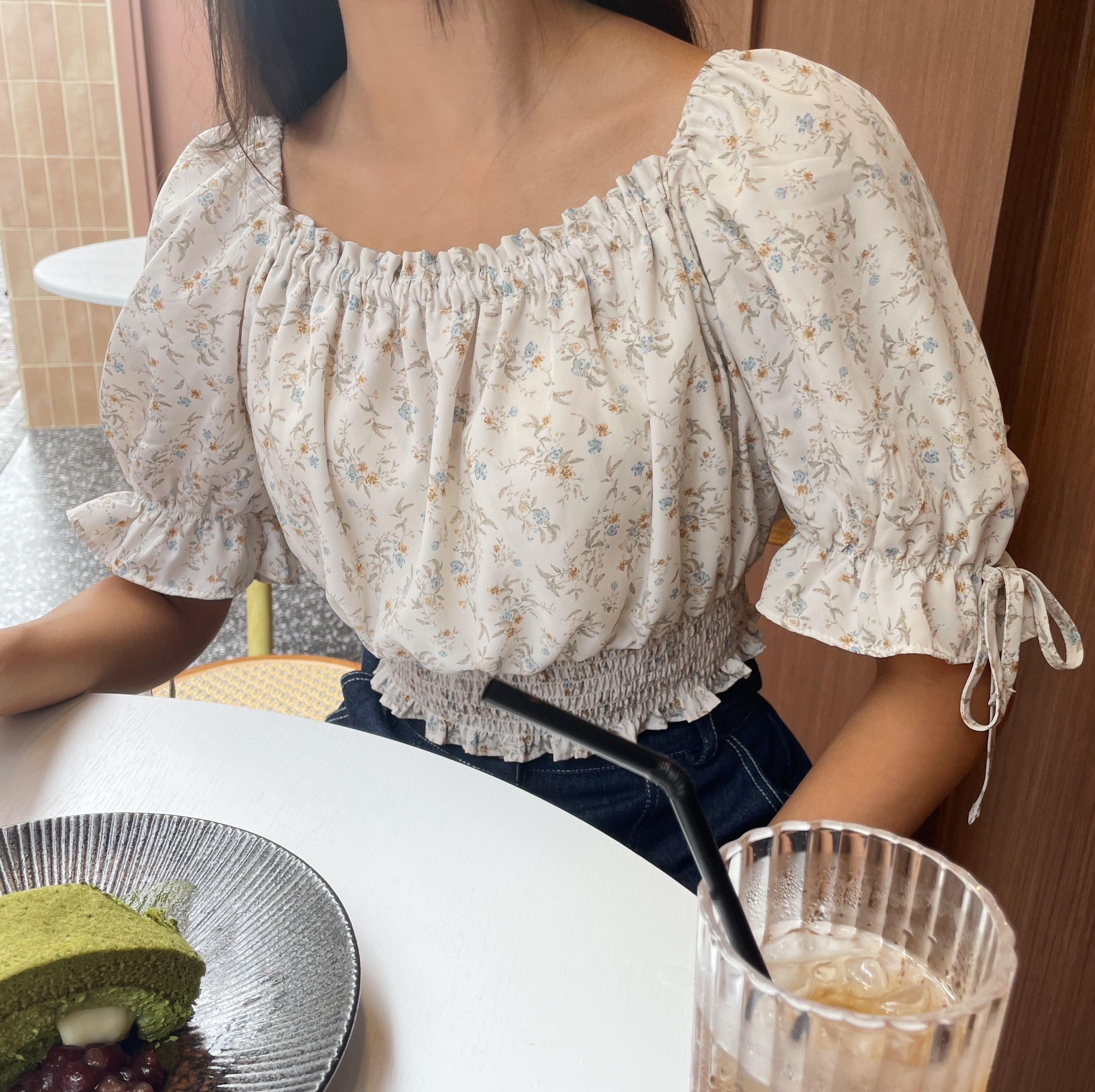 【 Dailideer 】Florally Crop Blouse