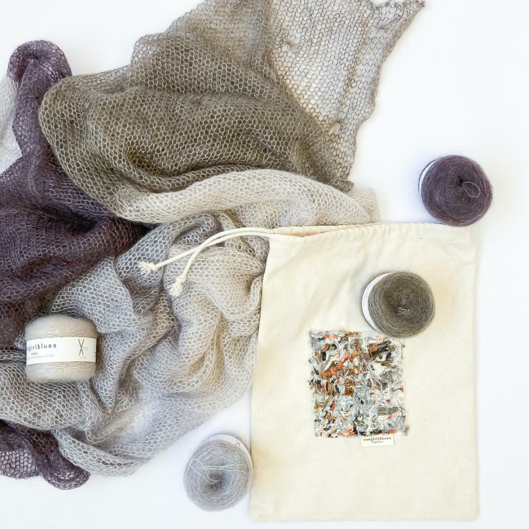 [cowgirlblues] COBWEB KIDSILK SHAWL KIT 蛛網絲毛海材料包