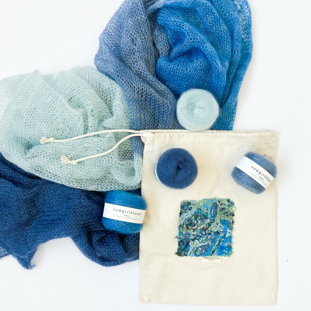 [cowgirlblues] COBWEB KIDSILK SHAWL KIT 蛛網絲毛海材料包