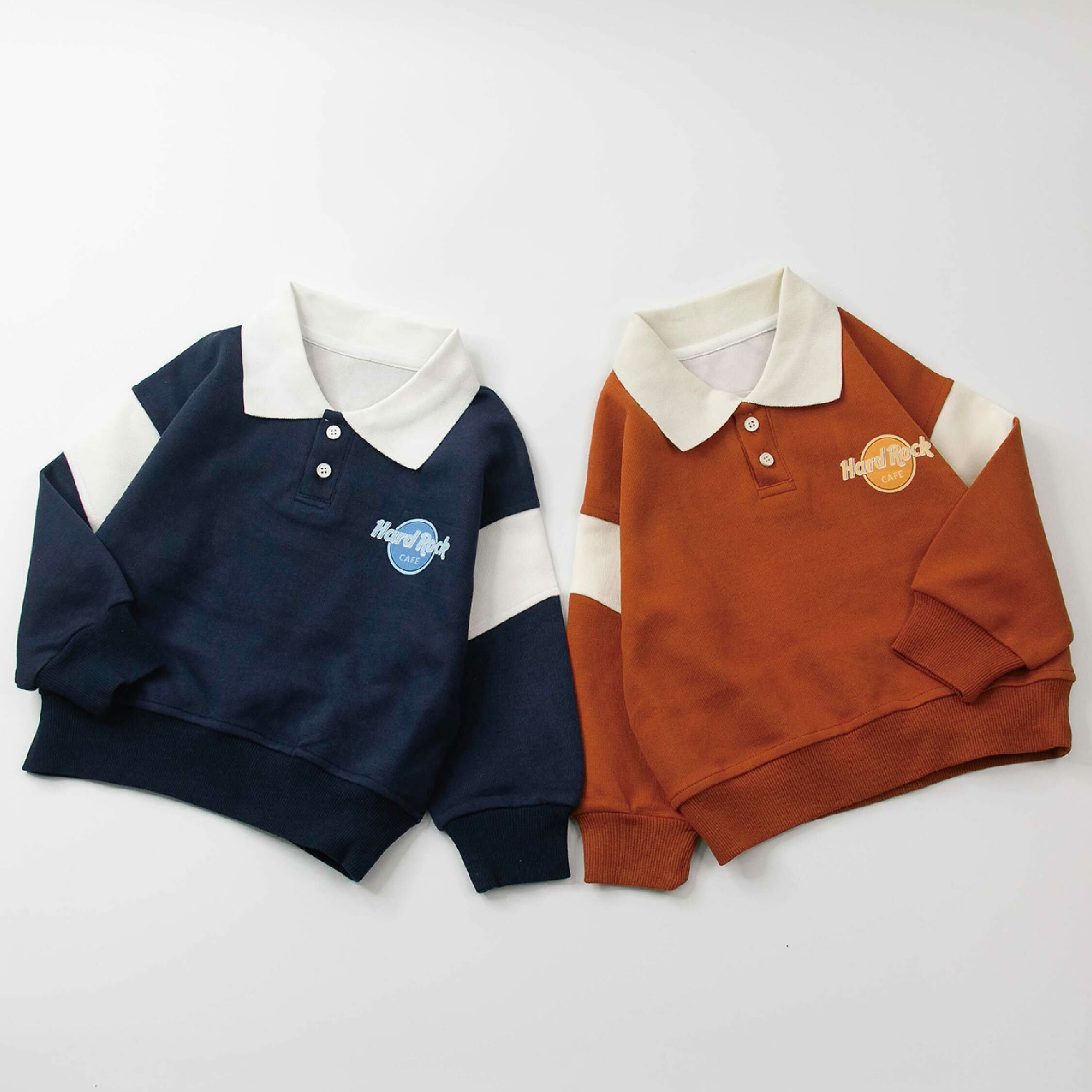 【H35126】美式學院風翻領設計上衣