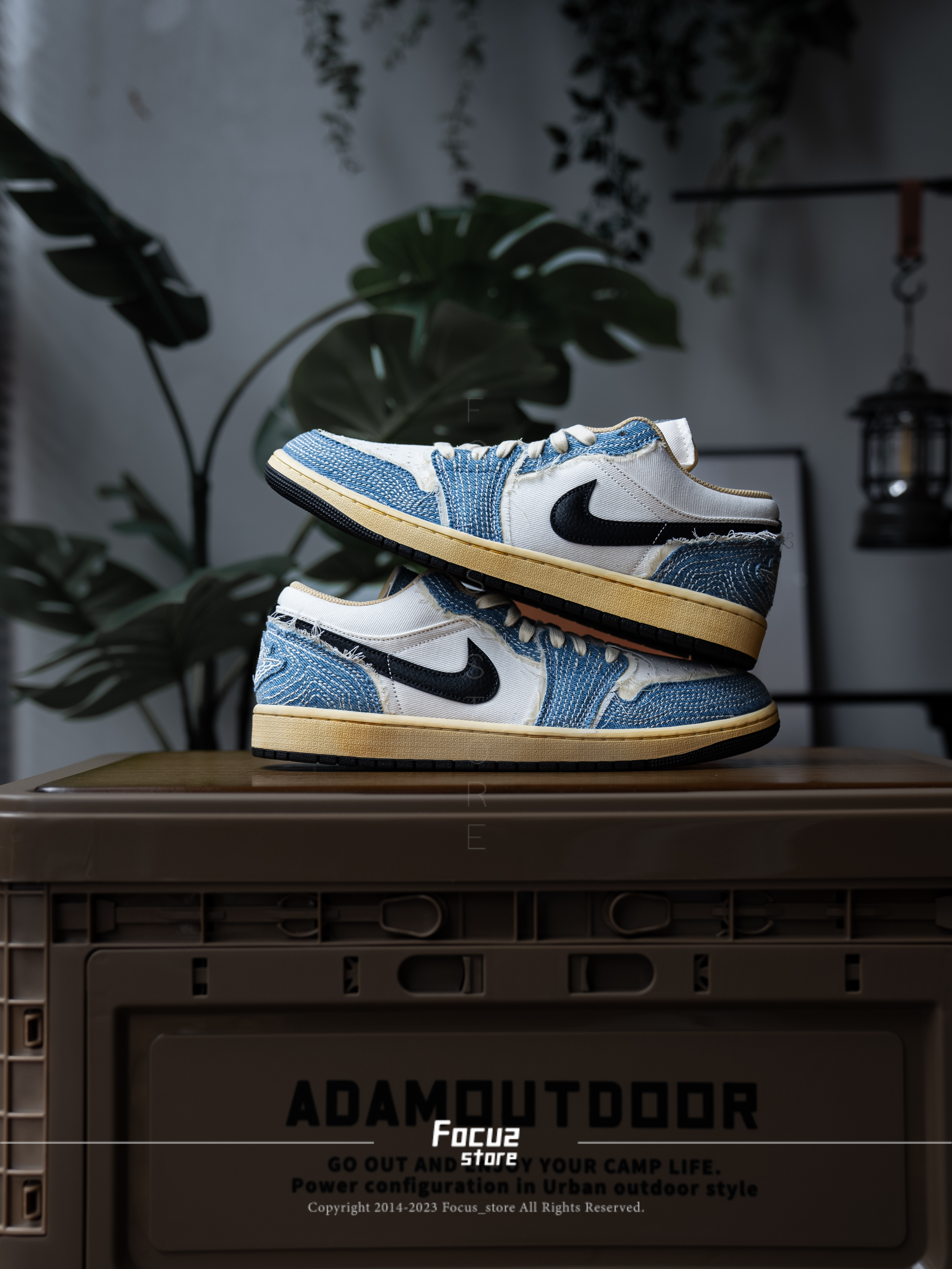 【Focus Store】現貨秒發 Air Jordan 1 Low 'Sashiko Denim' 刺子繡 FN7670-493