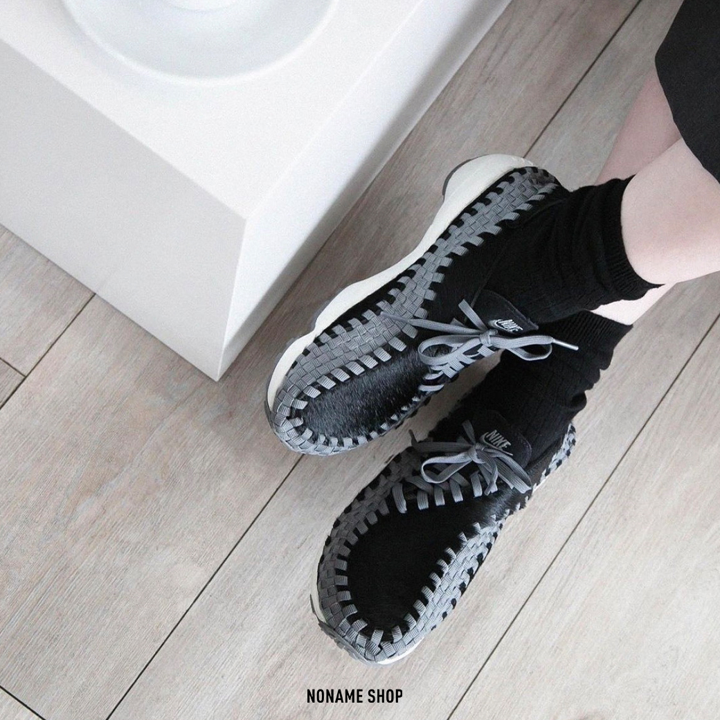 NIKE AIR Footscape Woven 馬毛 編織 復古 慢跑 休閒鞋 煙灰黑 (女款)