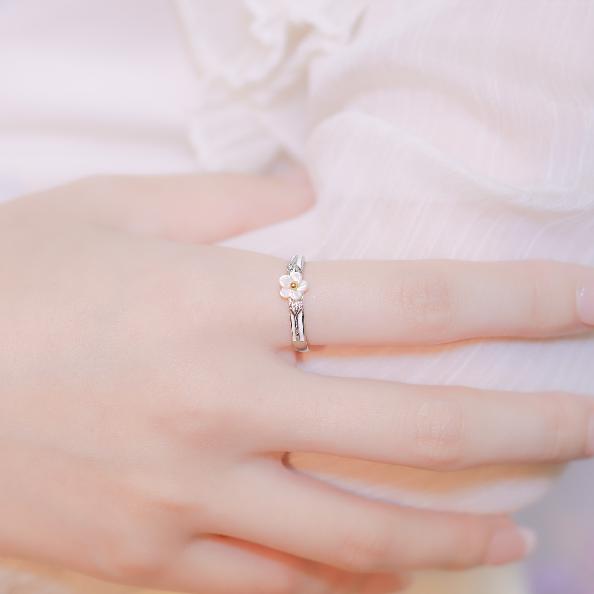 | 925純銀 | 小白蘭戒指 | RI0581 |