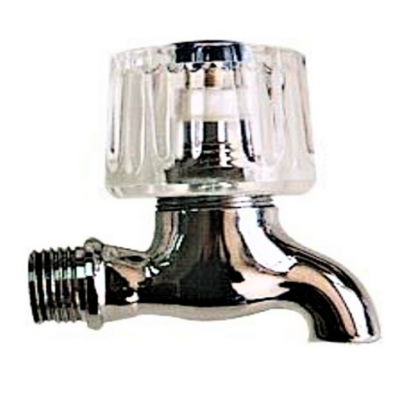 "TYT"水晶頭白叻橫出龍頭1/2"