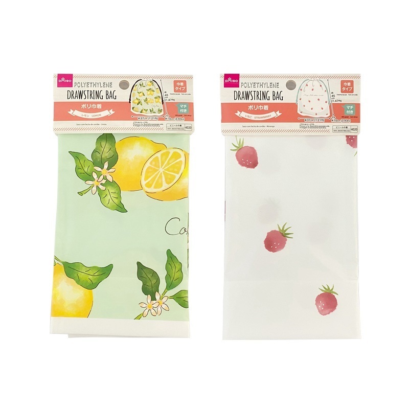 束口袋/檸檬、草莓 37x45cm