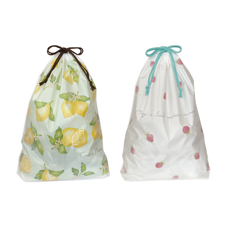 束口袋/檸檬、草莓 37x45cm
