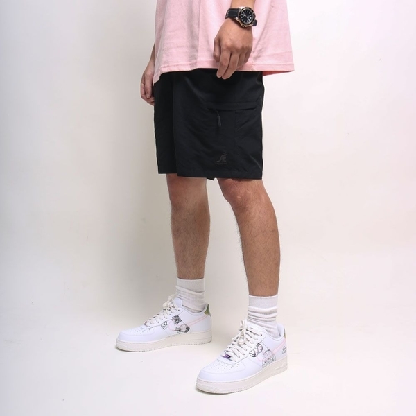 【下殺↘ $499】KANGOL 短褲 黑色 防水布料 TNF版型 工裝 男 6121154120