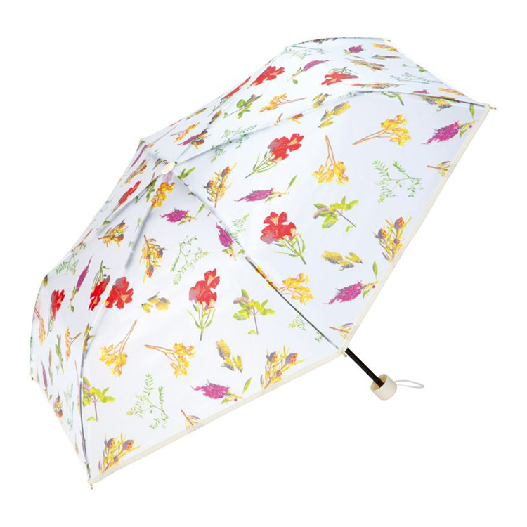 特價清貨  Wpc. -花卉圖案半透明塑料摺雨傘/短遮/縮骨遮 (多色) (PLV001)
