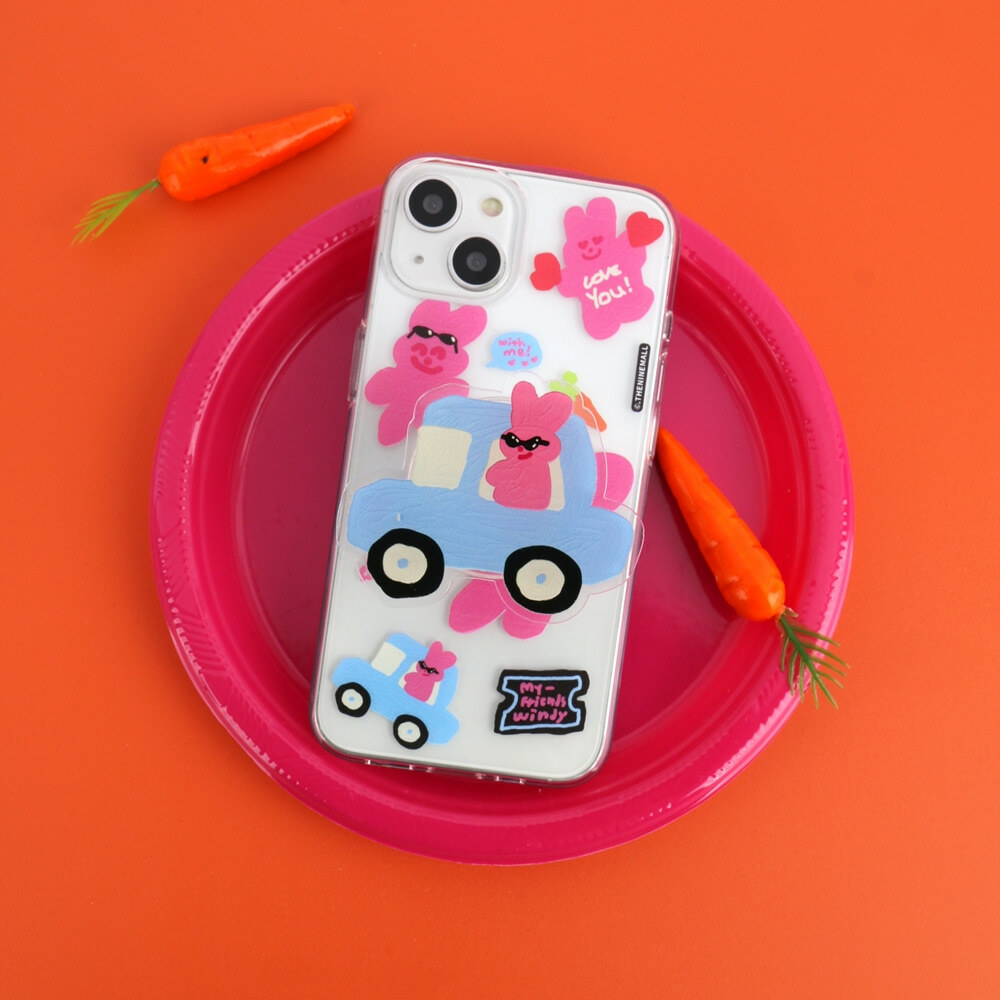 THE NINE MALL -windy painting sticker 透明軟殼