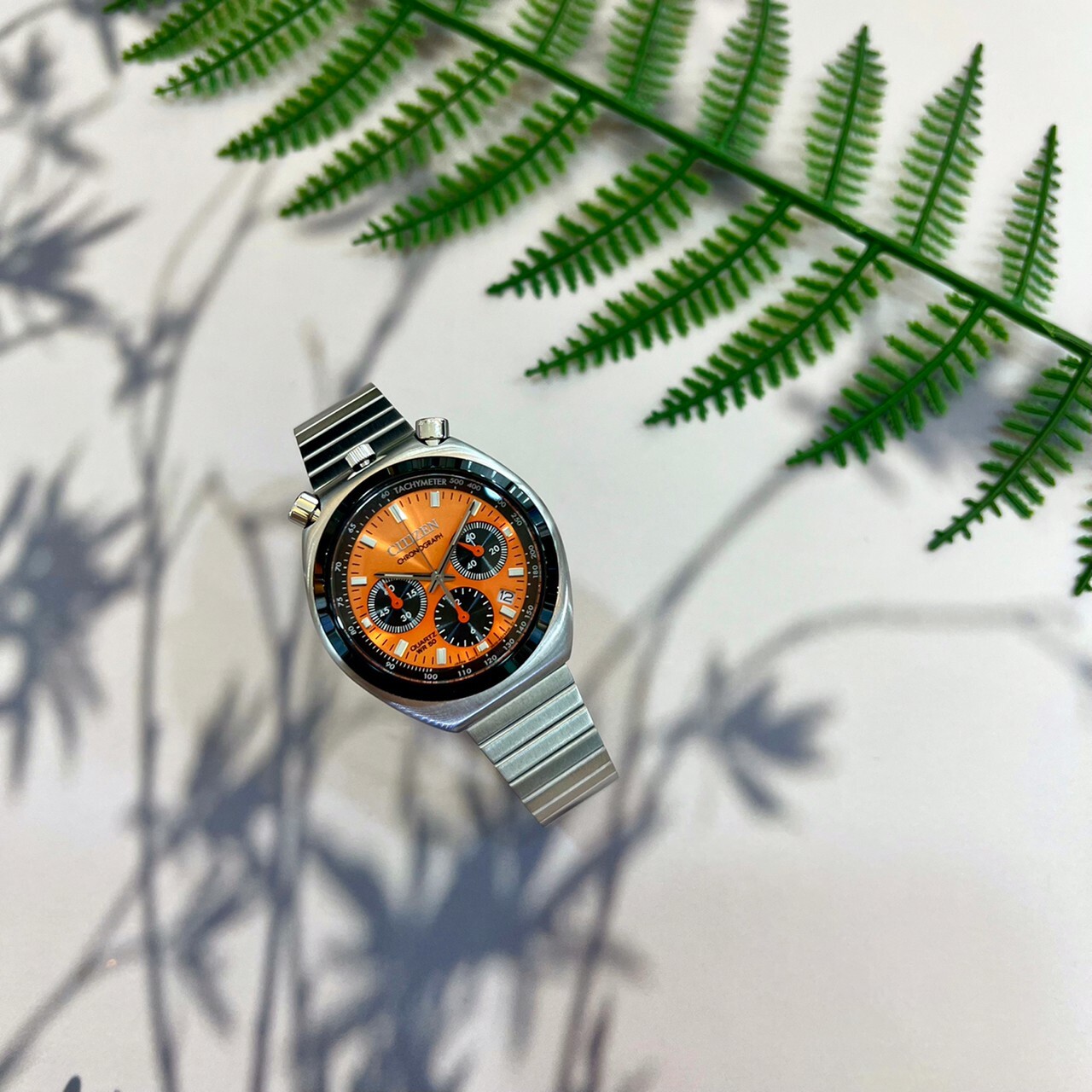 【CITIZEN 星辰】Chronograph系列 牛頭錶 亮橘計時腕錶 AN3660-81X 38mm 現代鐘錶