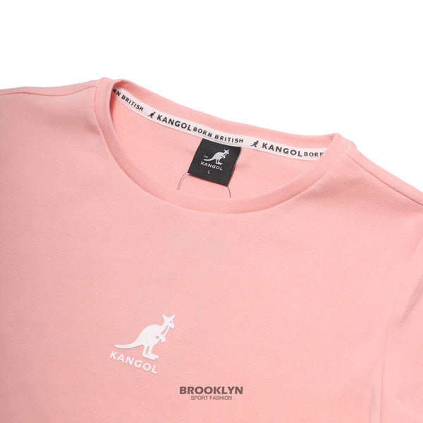 【下殺↘ $399】KANGOL 短T 粉 胸前小LOGO 合身 彈性 短版T 袋鼠 休閒 女 6122101141
