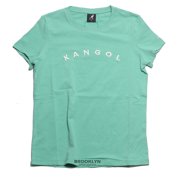 【下殺↘ $399】KANGOL 短T 綠 緊身 短袖 胸口橫向LOGO 女  6122100171