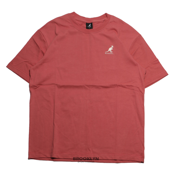 【下殺↘ $399】KANGOL 短袖 短T 梅紅 白刺繡 後背大圖 男  6125101141