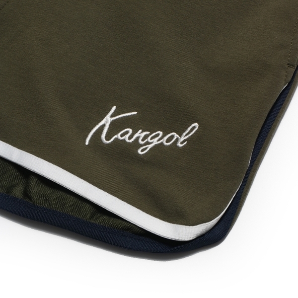 【下殺↘ $399】KANGOL 短褲 軍綠 左下英草寫LOGO 運動褲 女 6122150273