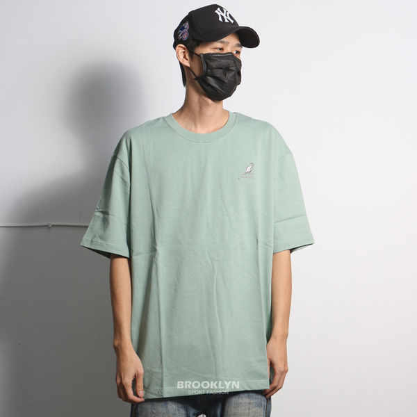 【下殺↘ $399】KANGOL 短袖 短T 粉綠 灰刺繡 後背大圖 男 6125101172