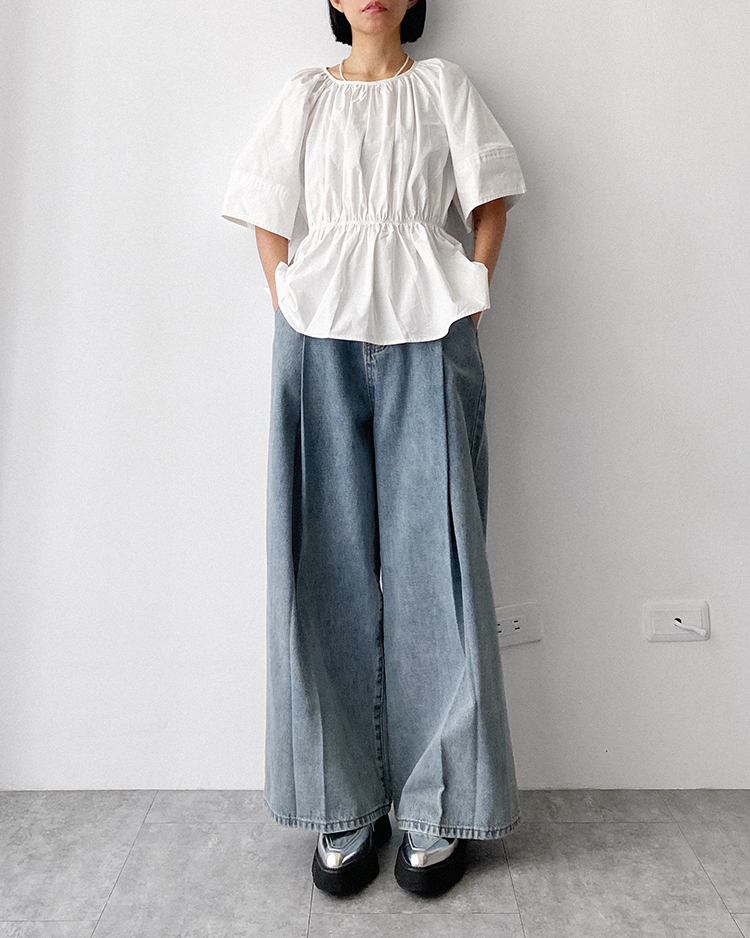 MFT-2380 露背無領襯衫