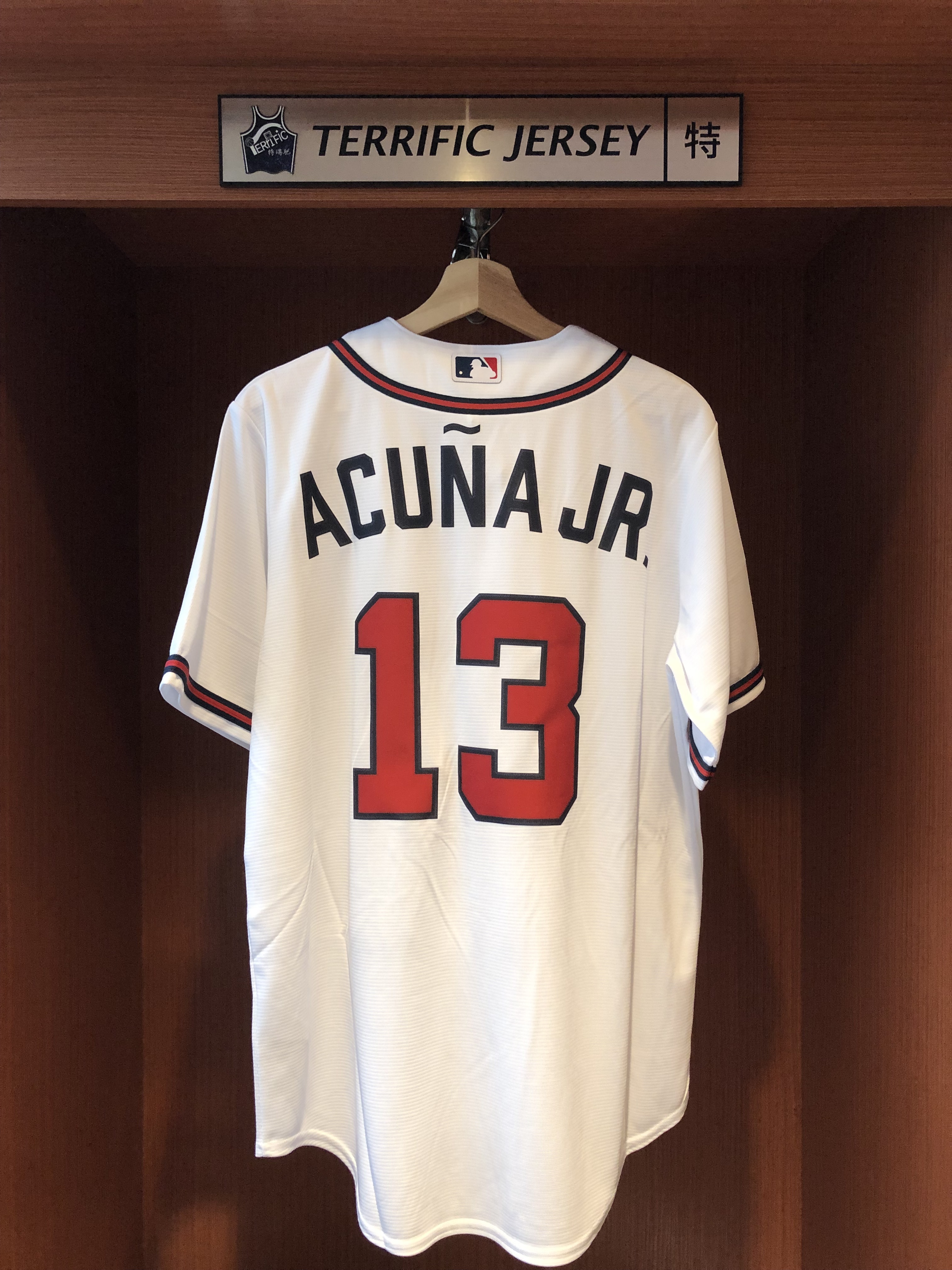 MLB球衣 Ronald Acuna Jr. 亞特蘭大勇士白 Nike Replica Player Name Jersey 球迷版 熱轉印 全新