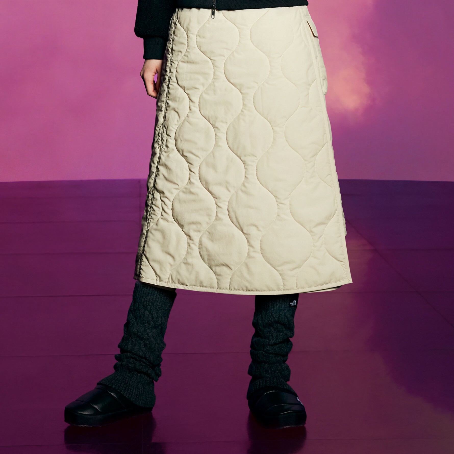 THE NORTH FACE 白標 女 CAMPER V SKIRTS 復古 格紋 長裙 NK6NP80