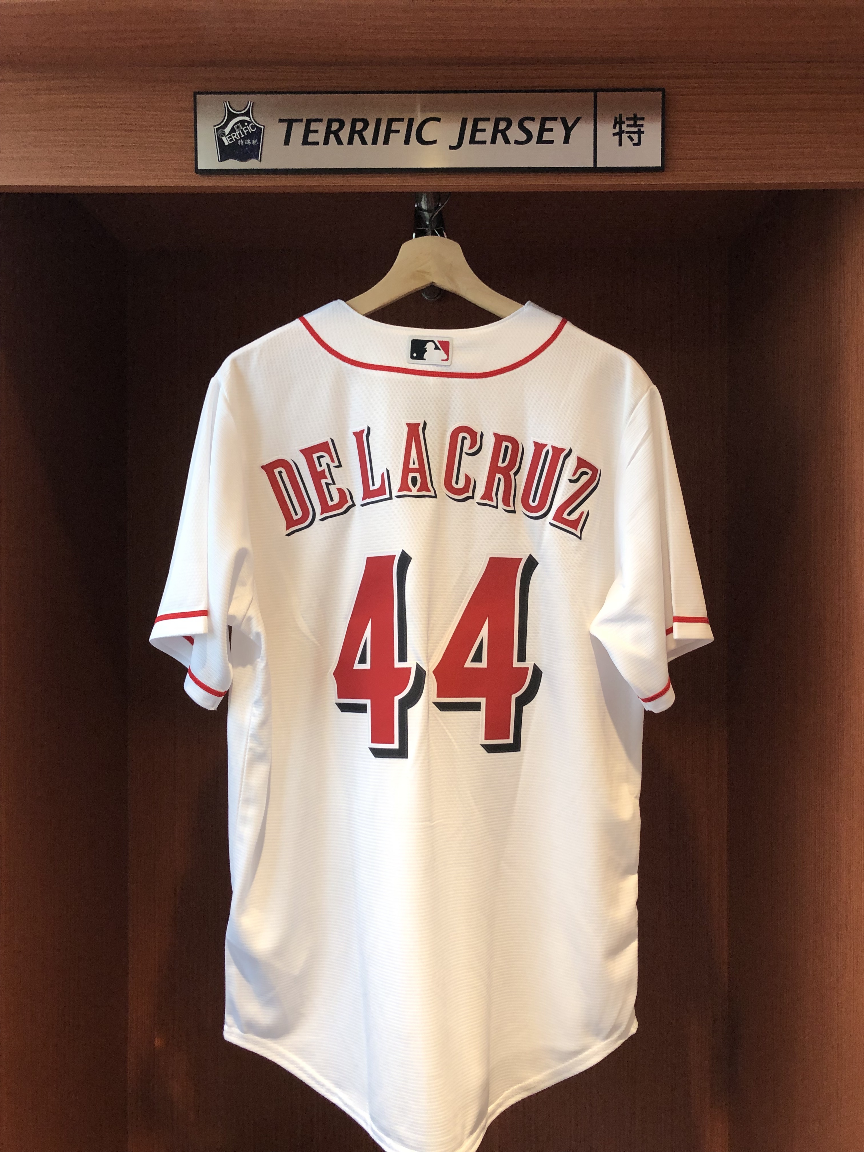 MLB球衣 De La Cruz 辛辛那提紅人白 Nike Replica Player Name Jersey 球迷版 熱轉印 全新