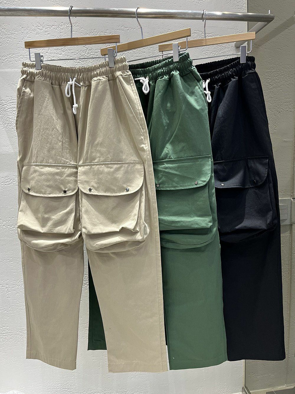 淨色鬆身工裝褲 10.GVTY-0035P