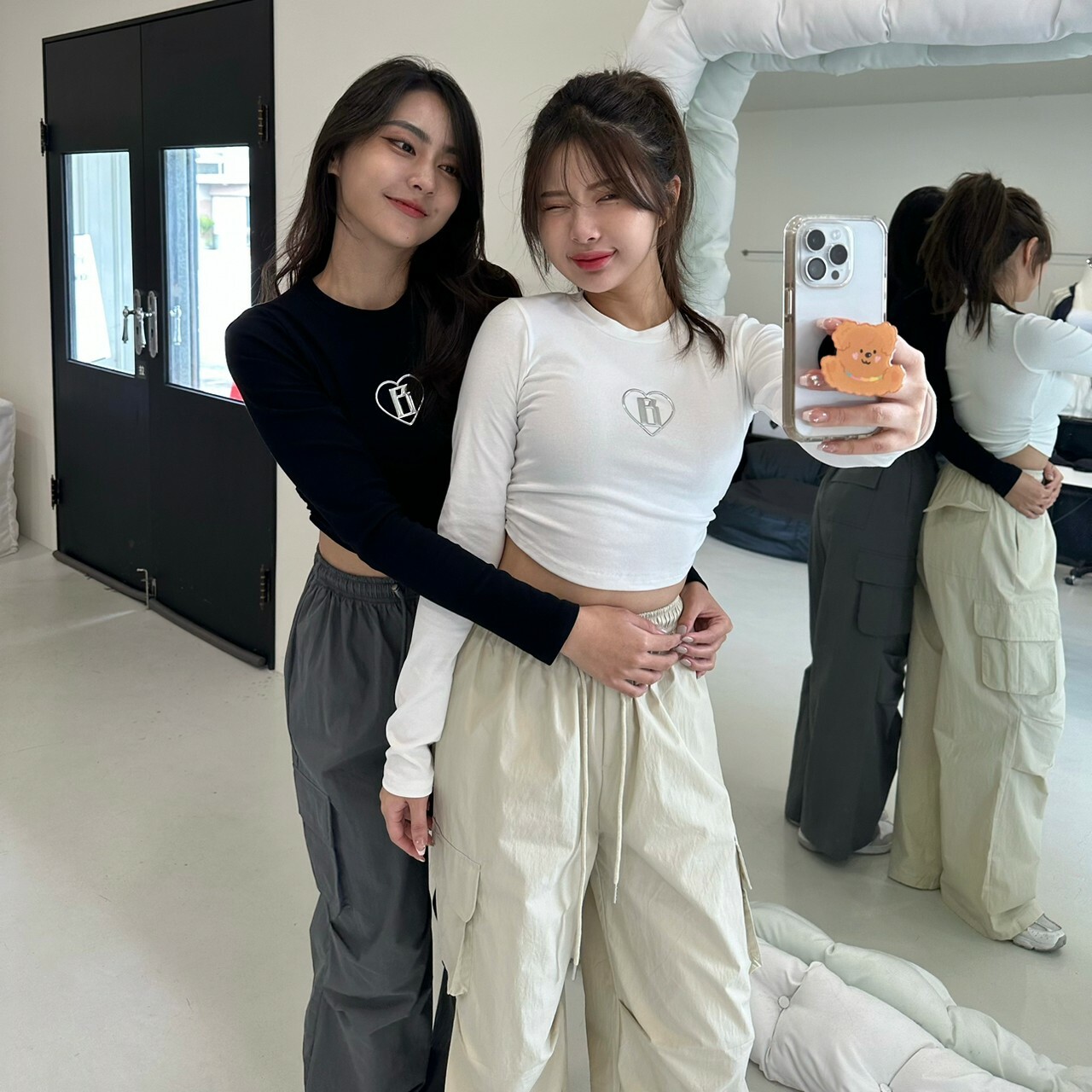 MMB液態金屬未來感抓皺長tee