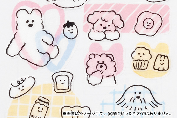 可愛動物 手帳專用貼紙 2枚入｜日本MIDORI