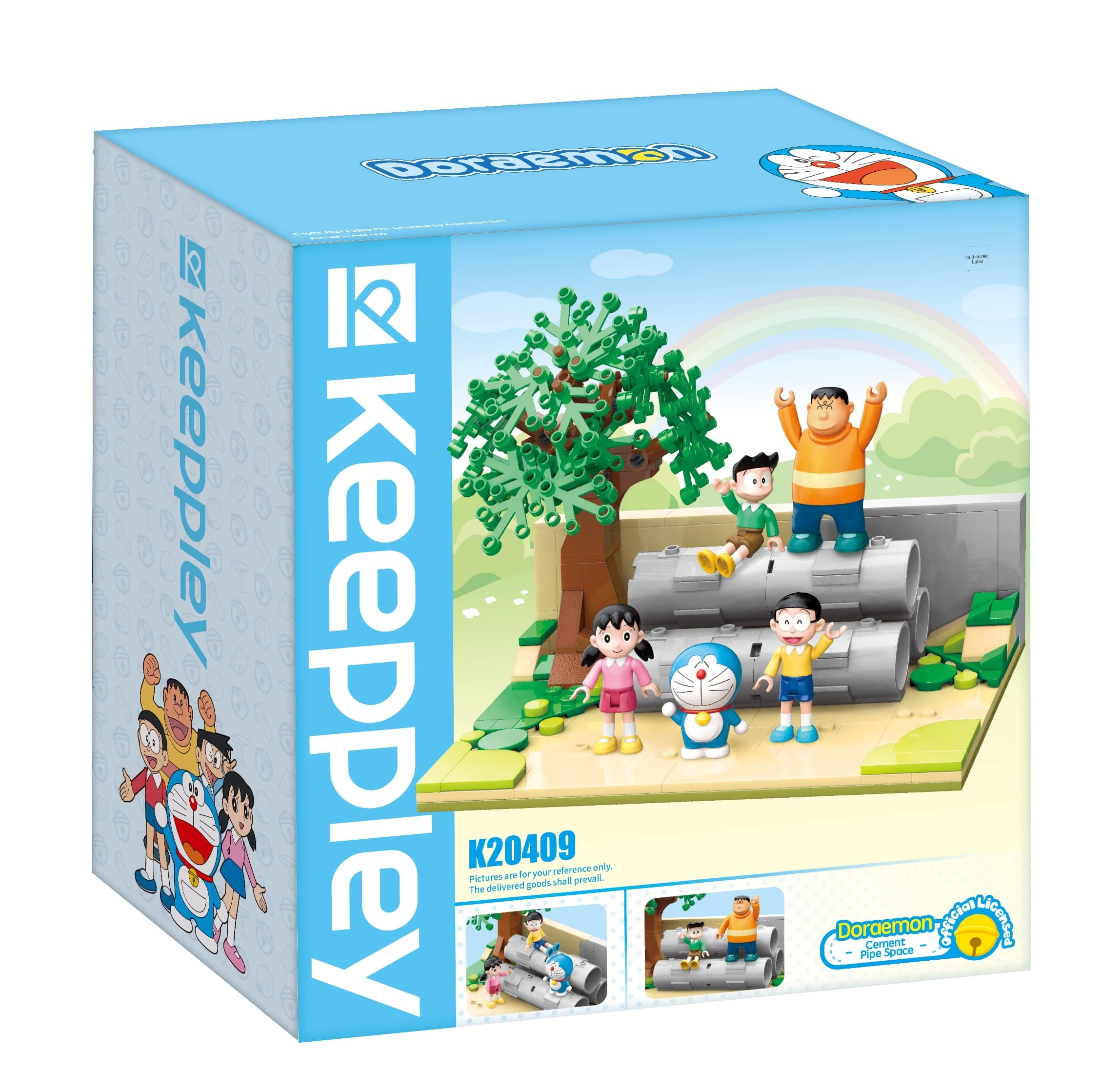 多啦A夢 水泥管空地情境造型積木