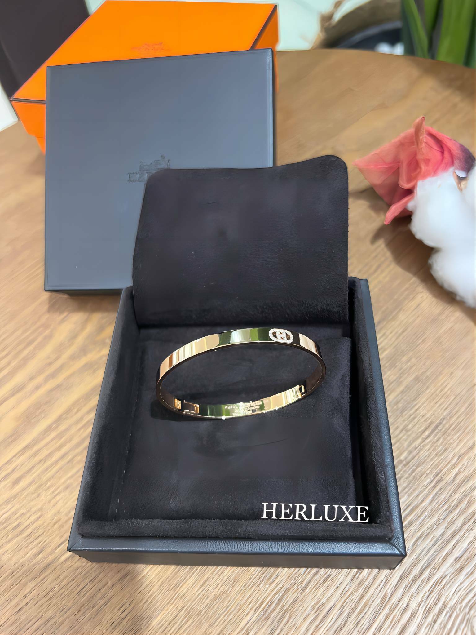 Bracelet Jonc H d’ancre PM 27D0.07ct 18K  SH