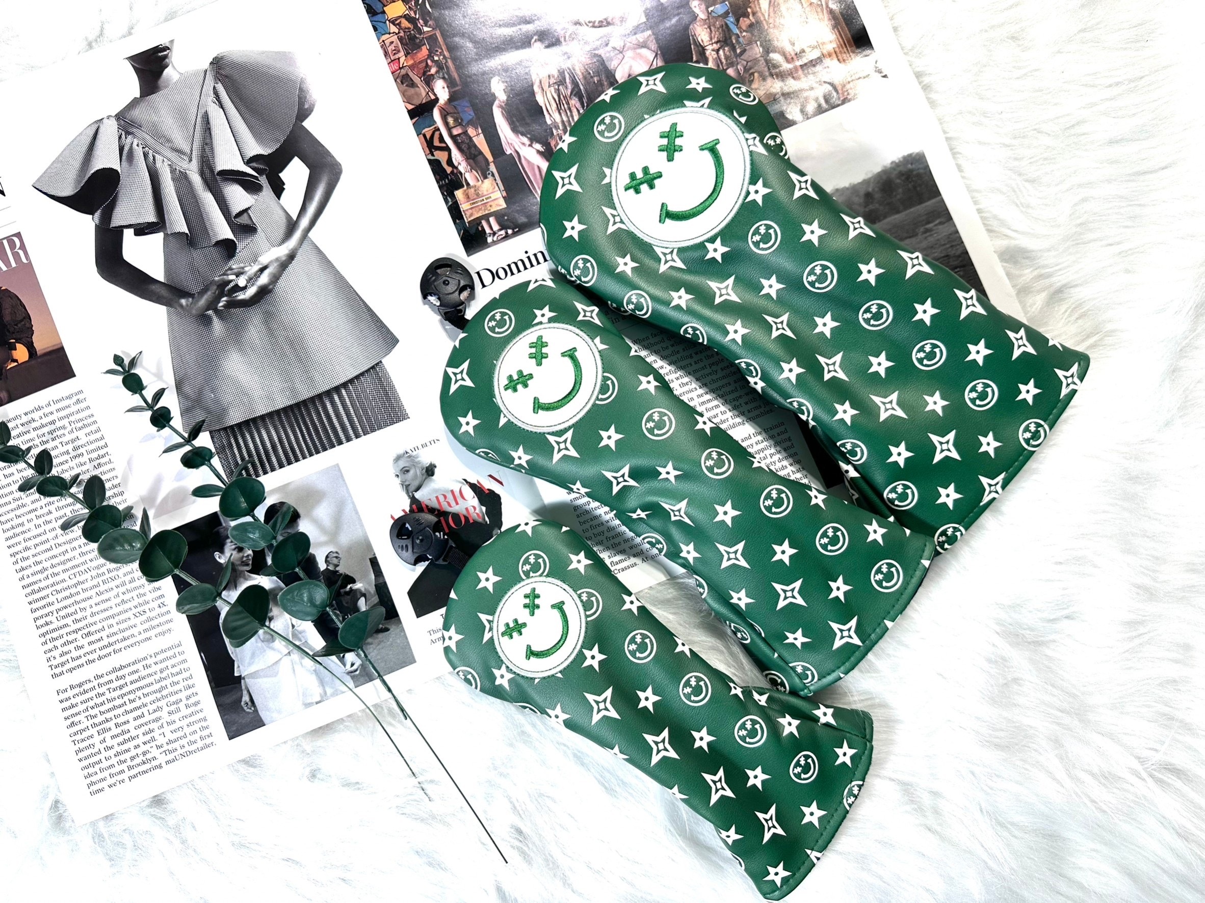 雙11🔥【現貨】 韓風花朵桿套/小花 Smile 微笑高爾夫球桿套(Ｄrive + 球道木 +小雞腿 )