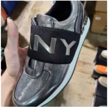 [S] DKNY MARLI-SLIP ON SNEAKER,GUNMTL/BLACK, K4196523-H7Y (SD669)